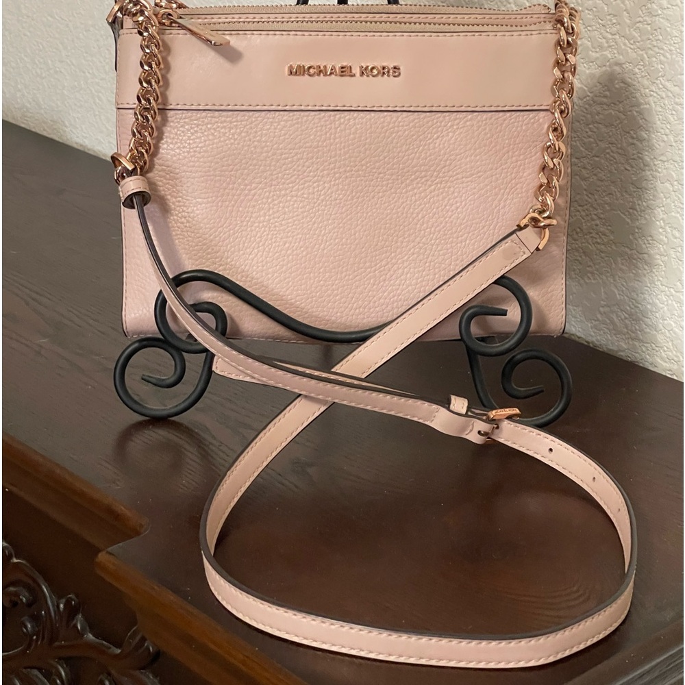 Michael Kors rose gold crossbody with built in wallet